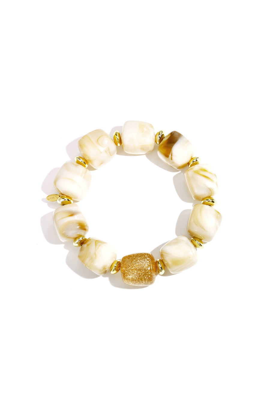 Pulsera de cuentas con cuentas brillantes llamativas