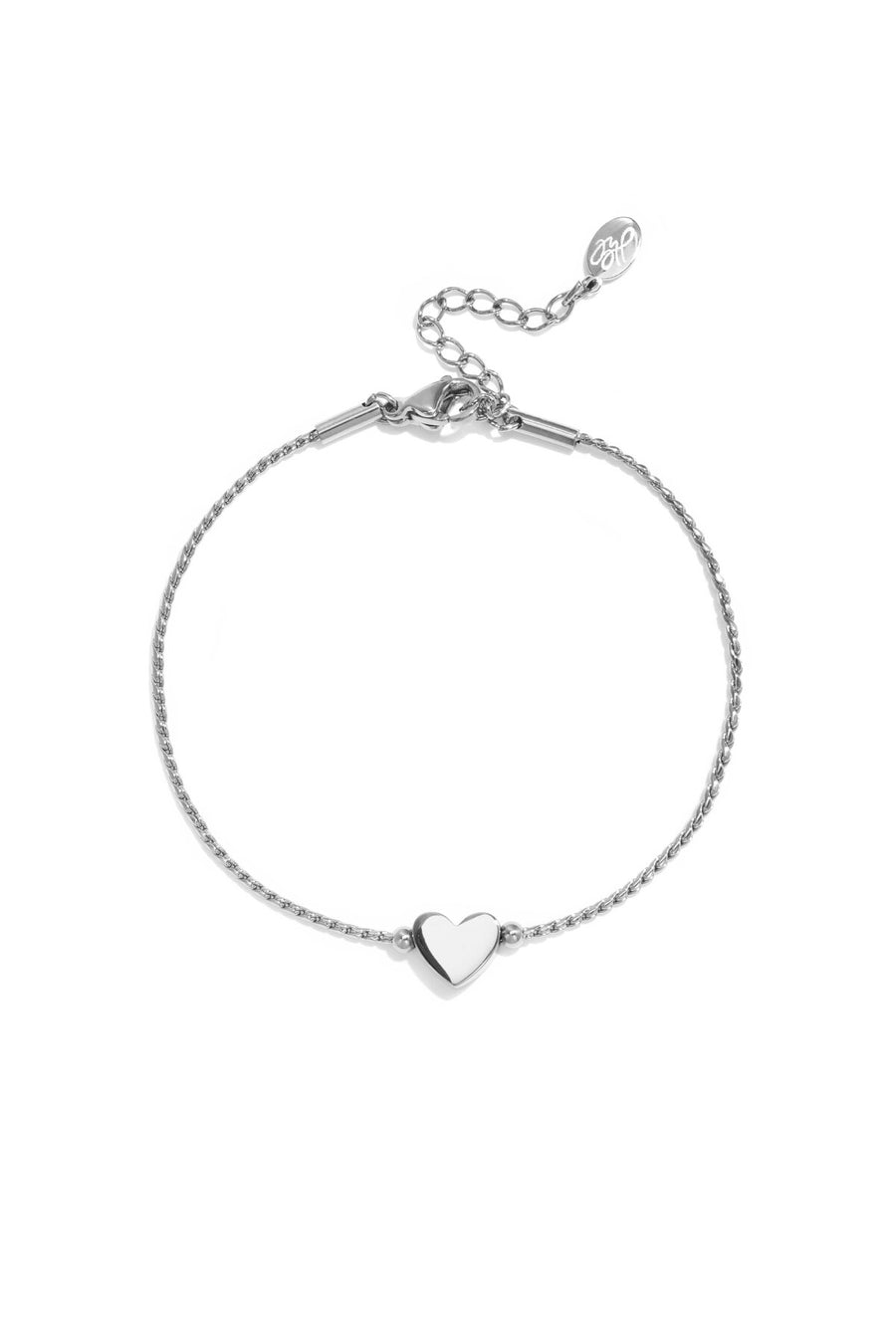brazalete de acero inoxidable corazón