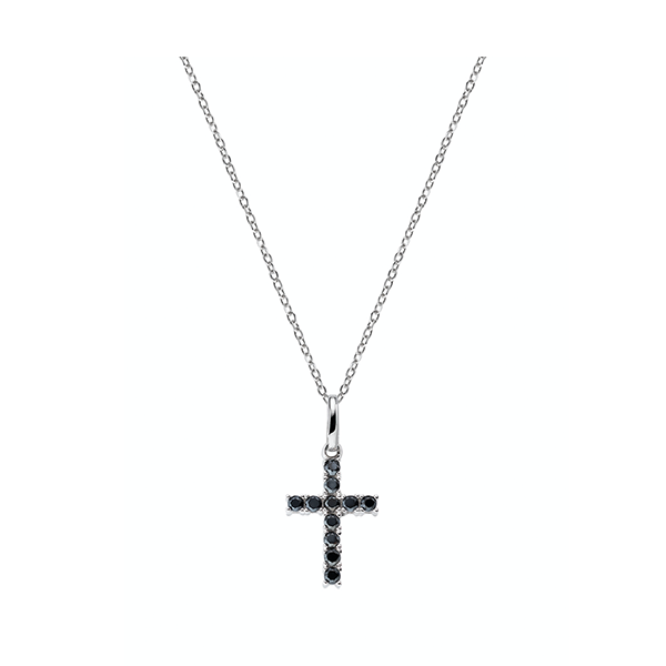 Collar de mujer Amen CRBN03 Plata 925 y Zirconias Negras