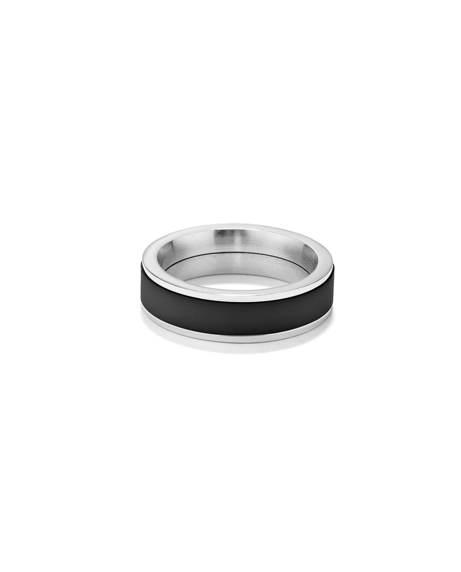 Anillo Radiant RH000022-26 CERAMIC — Plateado y Negro · Talla 26 lifestyle