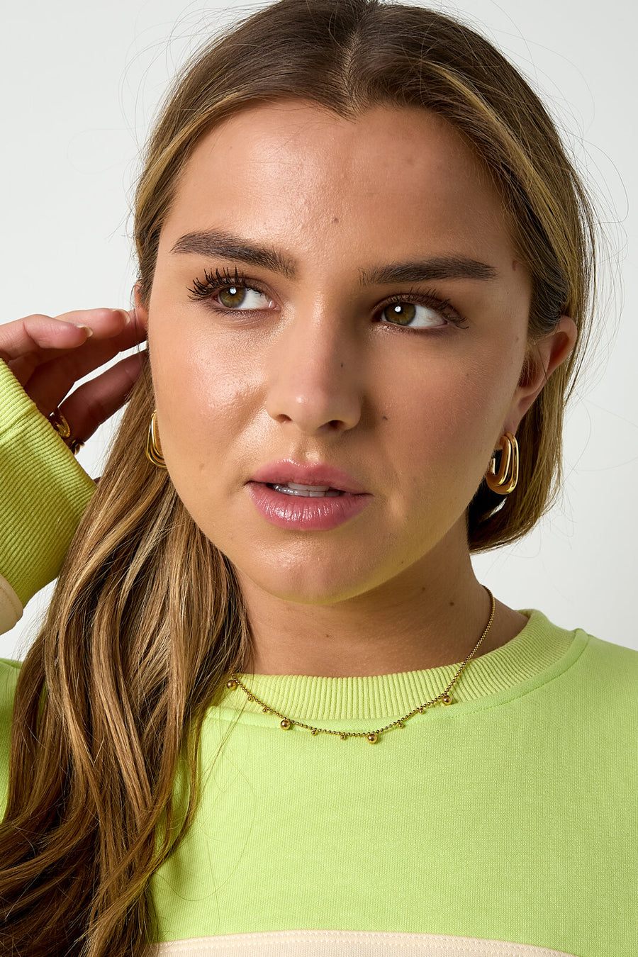 Pendientes Doble Aro Rectangular | LIZNA GLOW lifestyle