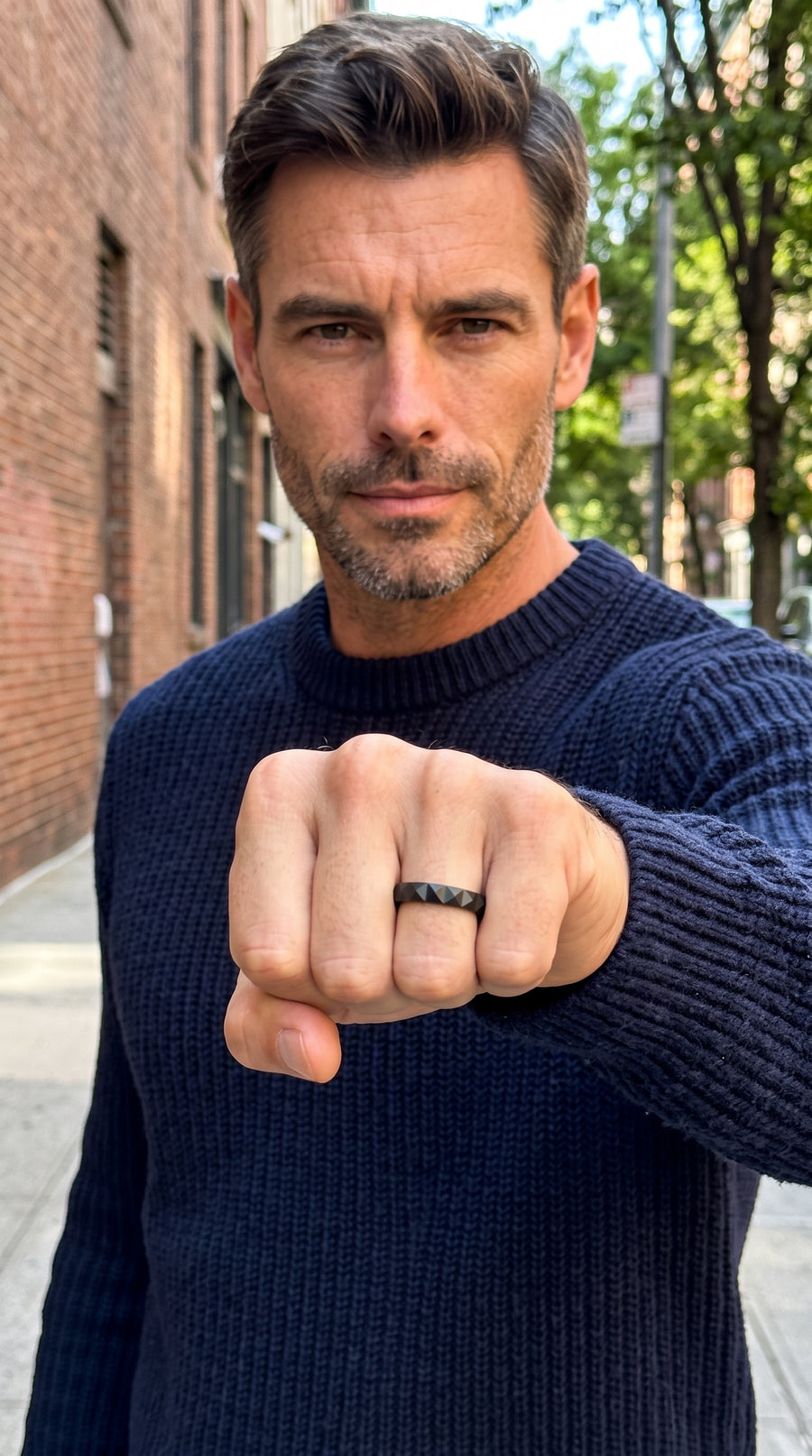 Anillo AN Jewels AR.R1NS06BK-9 Hombre — Acero · Talla 9 lifestyle