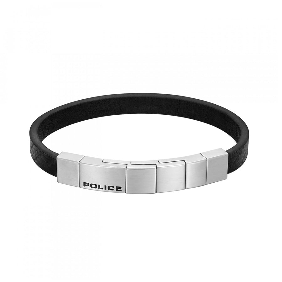 Pulsera de hombre Police Rotator PEAGB0038401 — Acero inoxidable y piel
