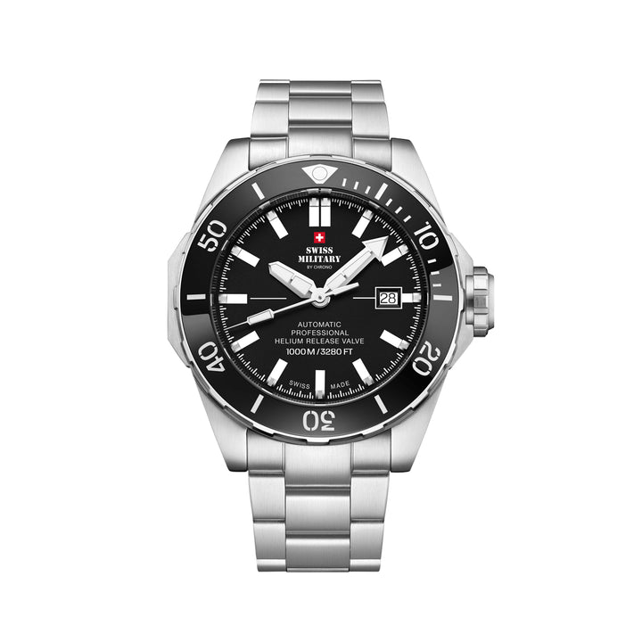 Reloj Swiss Military by Chrono SMA34092.01 — Sellita SW200 · Zafiro · 45 mm · 100 ATM