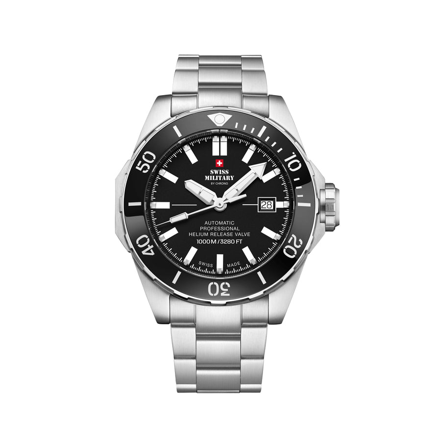 Reloj Swiss Military by Chrono SMA34092.01 — Sellita SW200 · Zafiro · 45 mm · 100 ATM