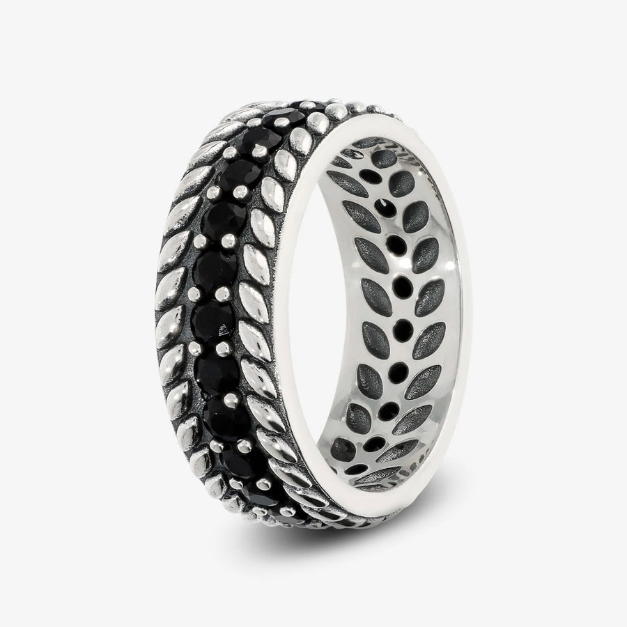 Albert M WSOX00624.BS-22 anillo plata 925 espinela negra