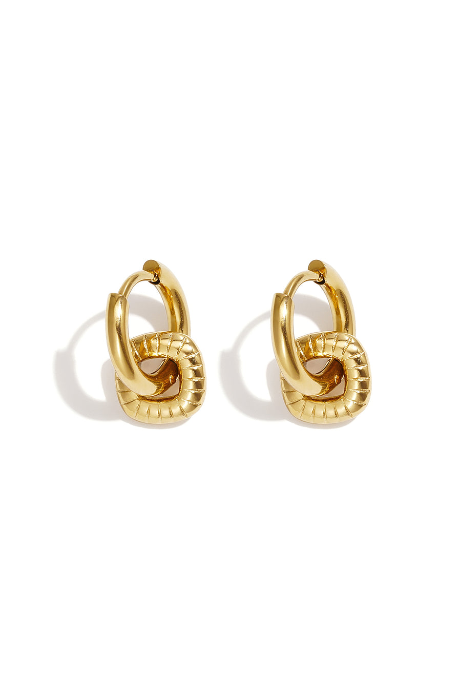 Pendientes colgantes de acero inoxidable con forma geométrica, sencillos para uso diario, de la serie Simple. Joyería para mujer.