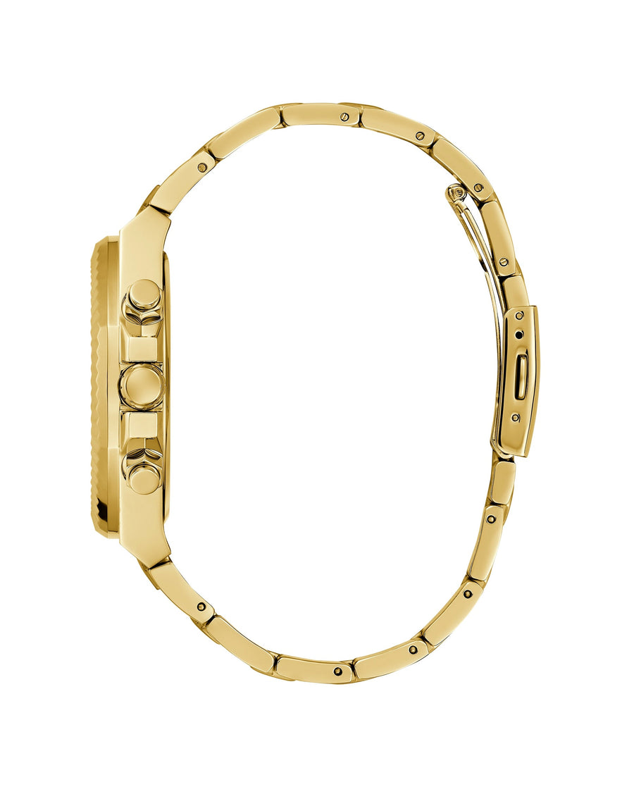 Reloj Guess Equity GW0703G2 — Dorado y Verde · 44 mm · 5 ATM lifestyle