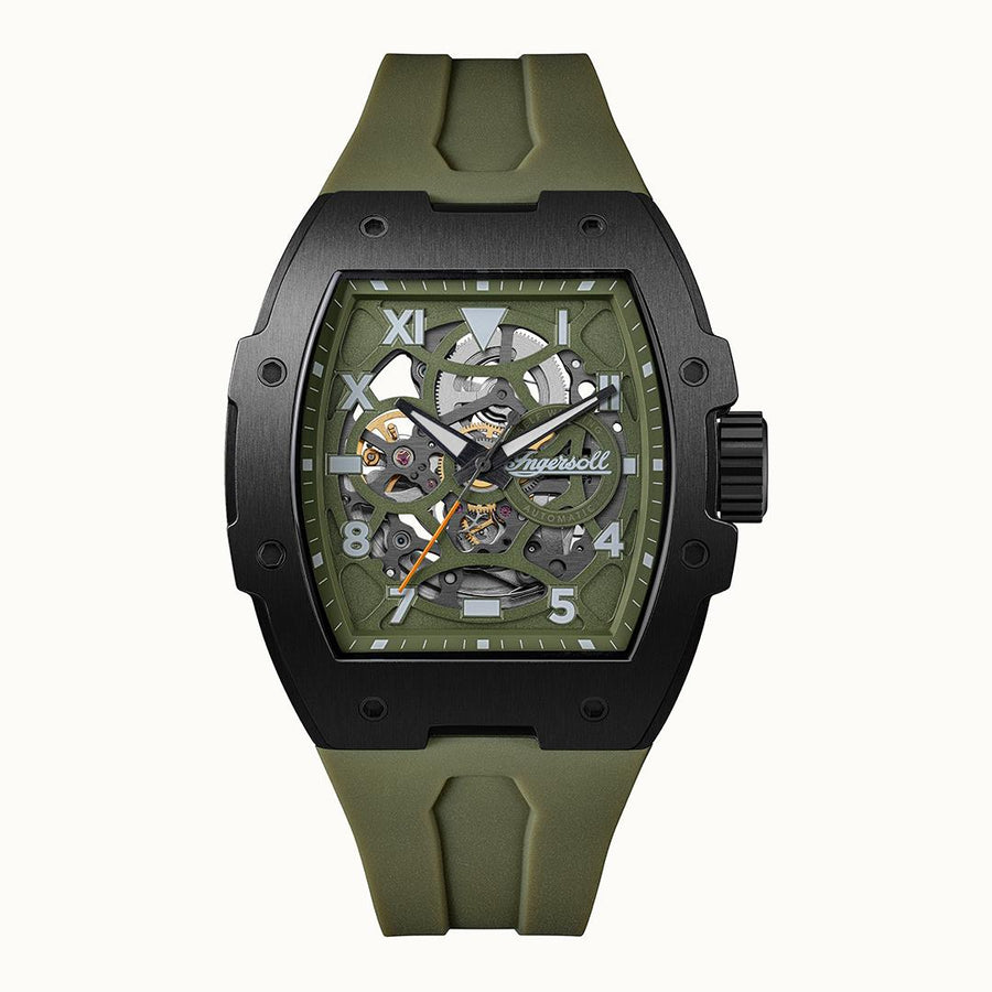 Reloj Ingersoll The Play I15303 — Automático Skeleton Verde · 45,2 mm · 5 ATM lifestyle