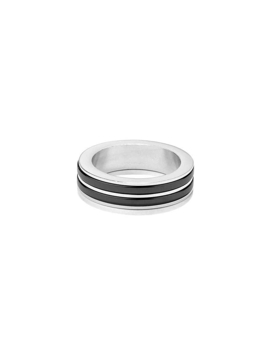 Anillo Radiant RH000024-26 CERAMIC — Negro · Talla 26 lifestyle