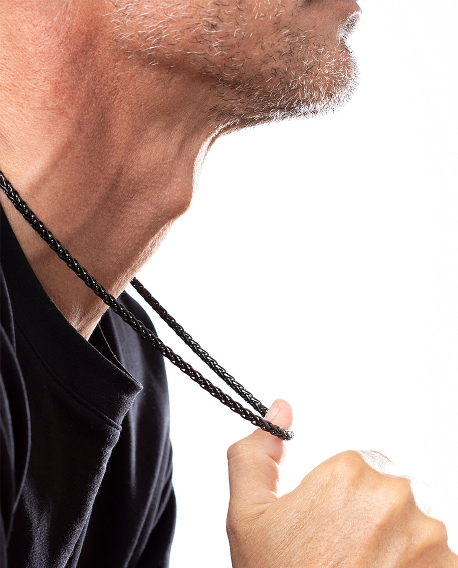 Collar Lotus Style LS2366-1/3 Urban Man — Acero 316L Negro lifestyle